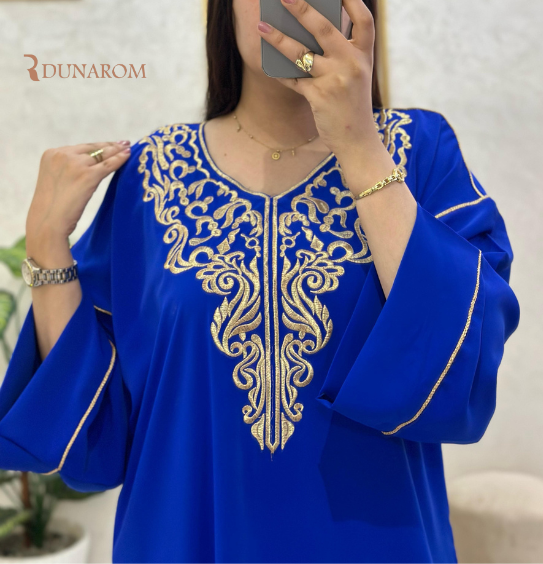 غندورة مغربية أنيقة بتطريز فاخر ✨